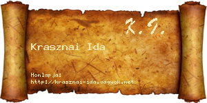 Krasznai Ida névjegykártya